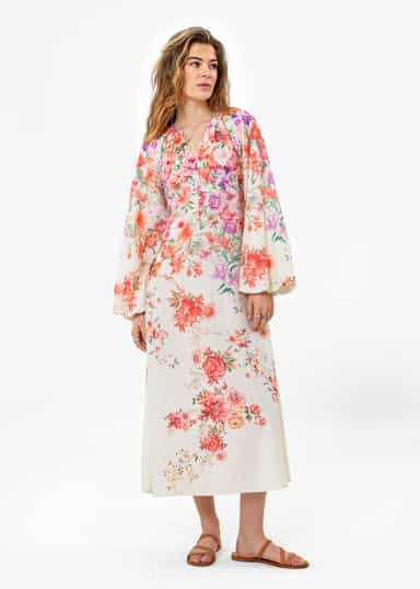 CORINE Lång blommig klänning - Rosa 6 - Indiska