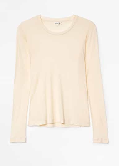 ELLEN Långärmad off-white tröja - Vit 1 - Indiska