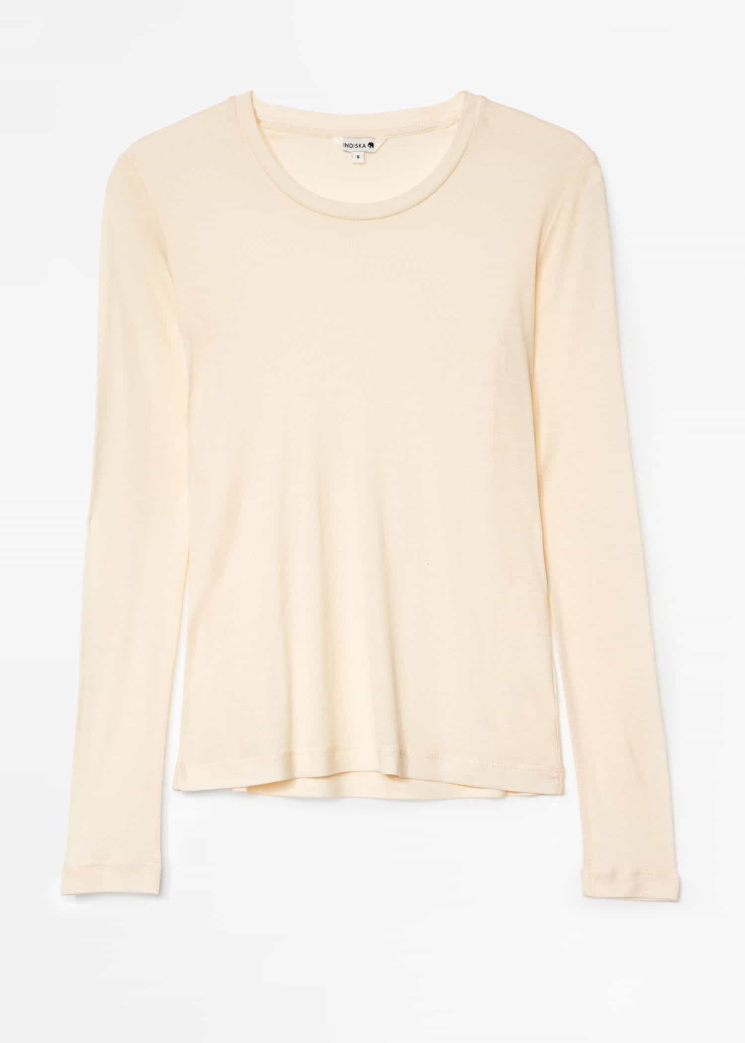 ELLEN Långärmad off-white tröja - Vit 1 - Indiska