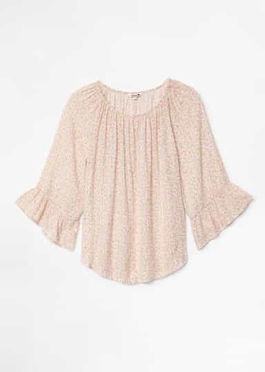 DOLLIE Rosa mönstrad blus - Rosa 4 - Indiska