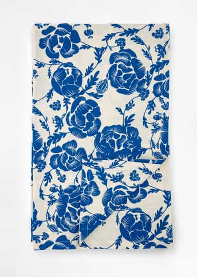 Tara Blå blommig bordsduk - Blå 1 - Indiska