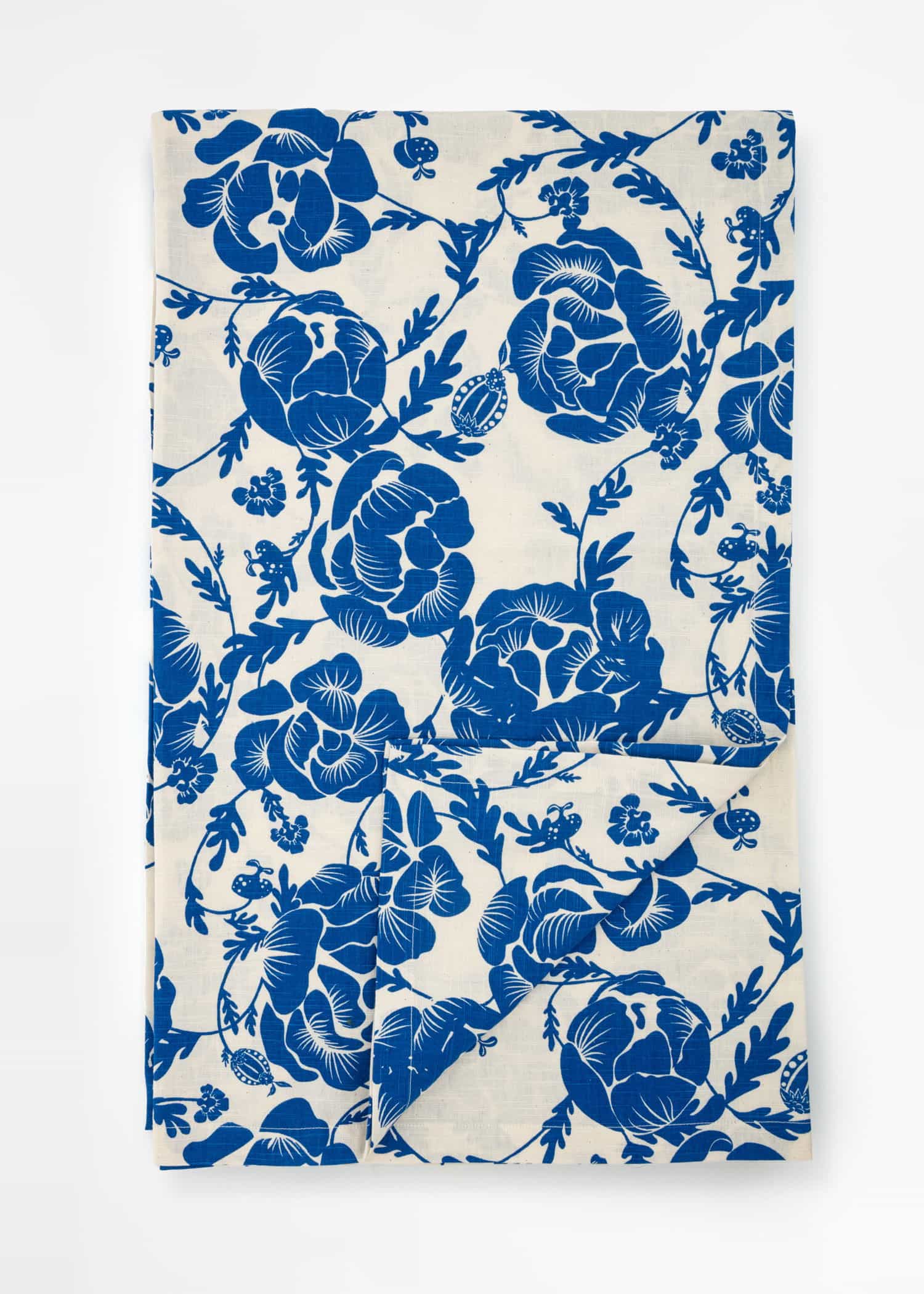 Tara Blå blommig bordsduk - Blå 1 - Indiska