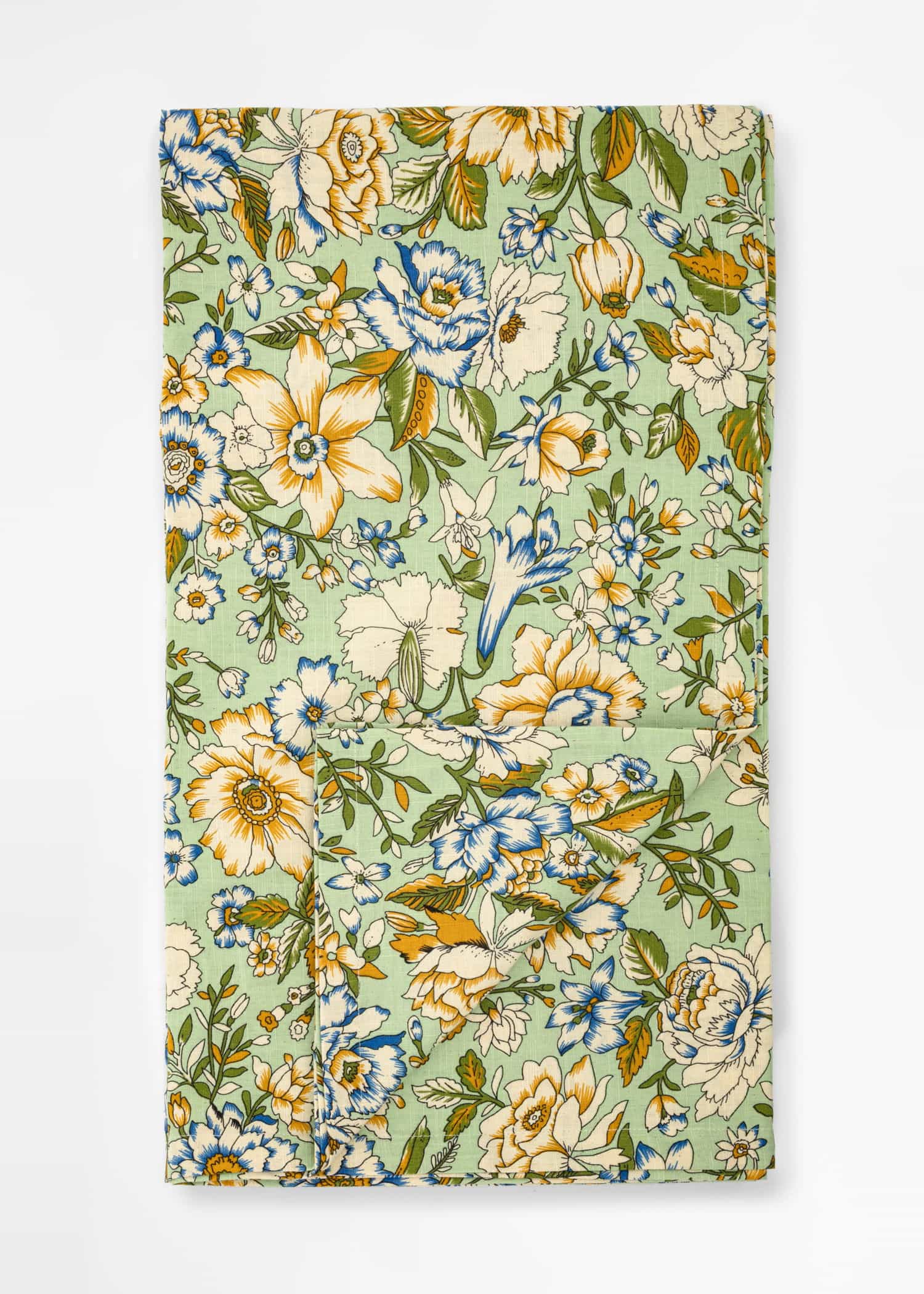 Tara Grön blommig bordsduk - Grön 1 - Indiska