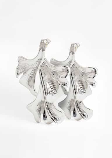 3 Lövformade örhängen - Silver 1 - Indiska