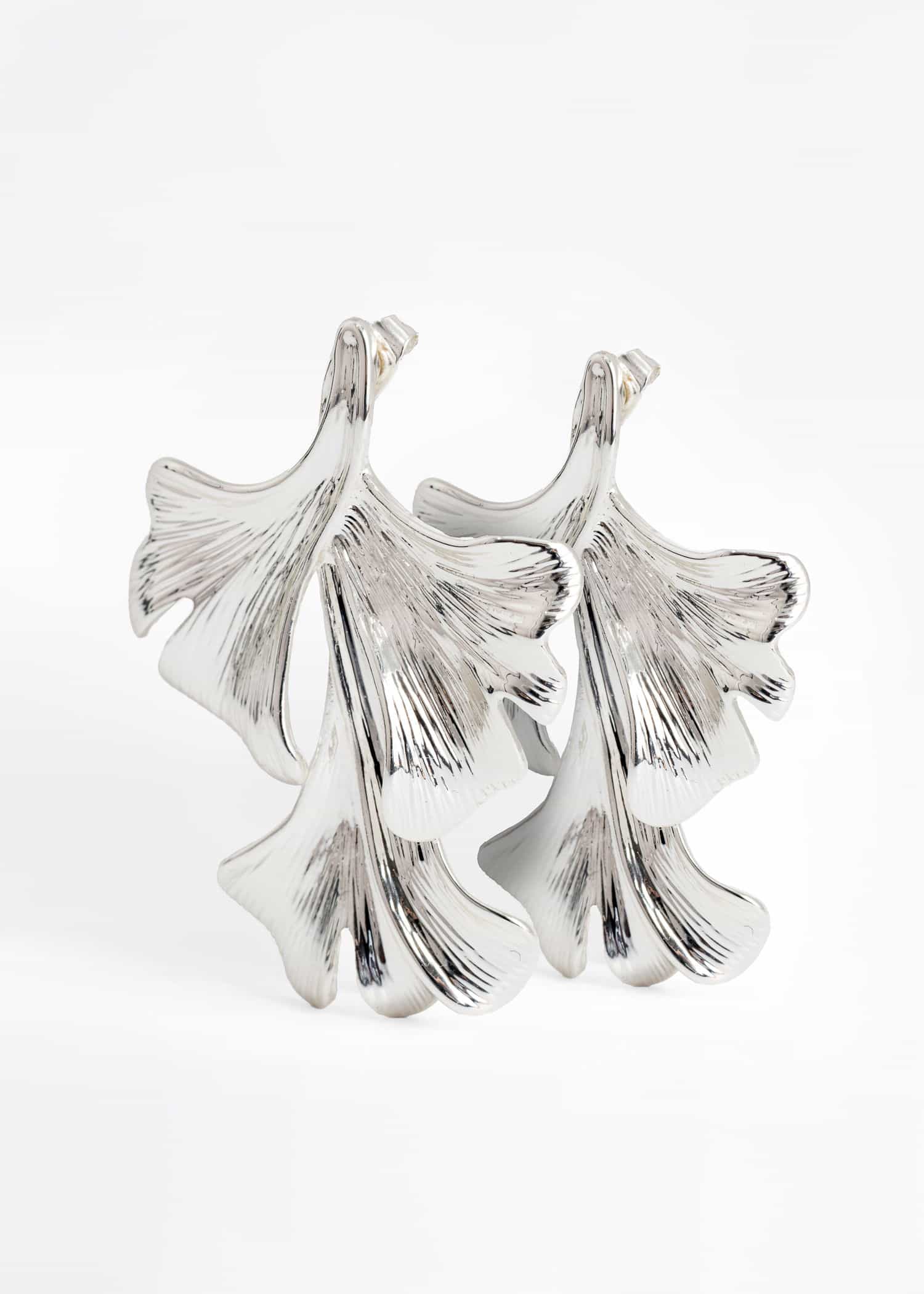 3 Lövformade örhängen - Silver 1 - Indiska