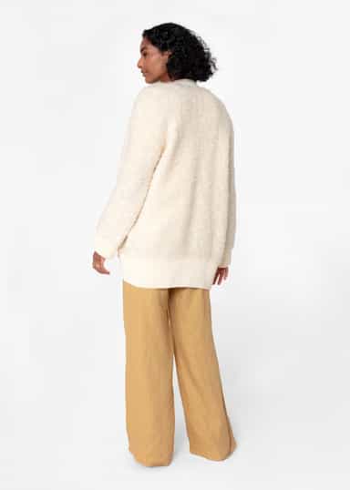 ONA Boucléstickad cardigan - Vit 2 - Indiska