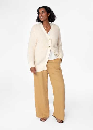 ONA Boucléstickad cardigan - Vit 3 - Indiska