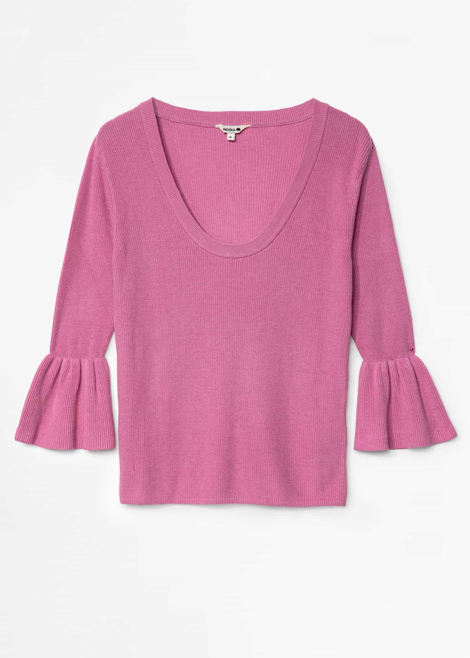 Eira Ribbestrikket genser - Rosa 1 - Indiska