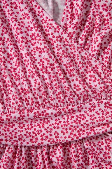 SUSANNE Rosa blommig klänning med fickor - Rosa 2 - Indiska