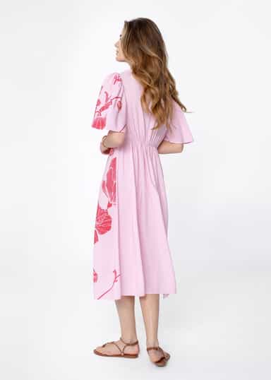 ELLA Lång blommig klänning - Rosa 5 - Indiska