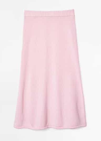 Lana Rosa stickad kjol - Rosa 1 - Indiska