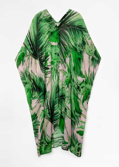 PINEAPPLE Mönstrad lång kaftan - Grön 5 - Indiska