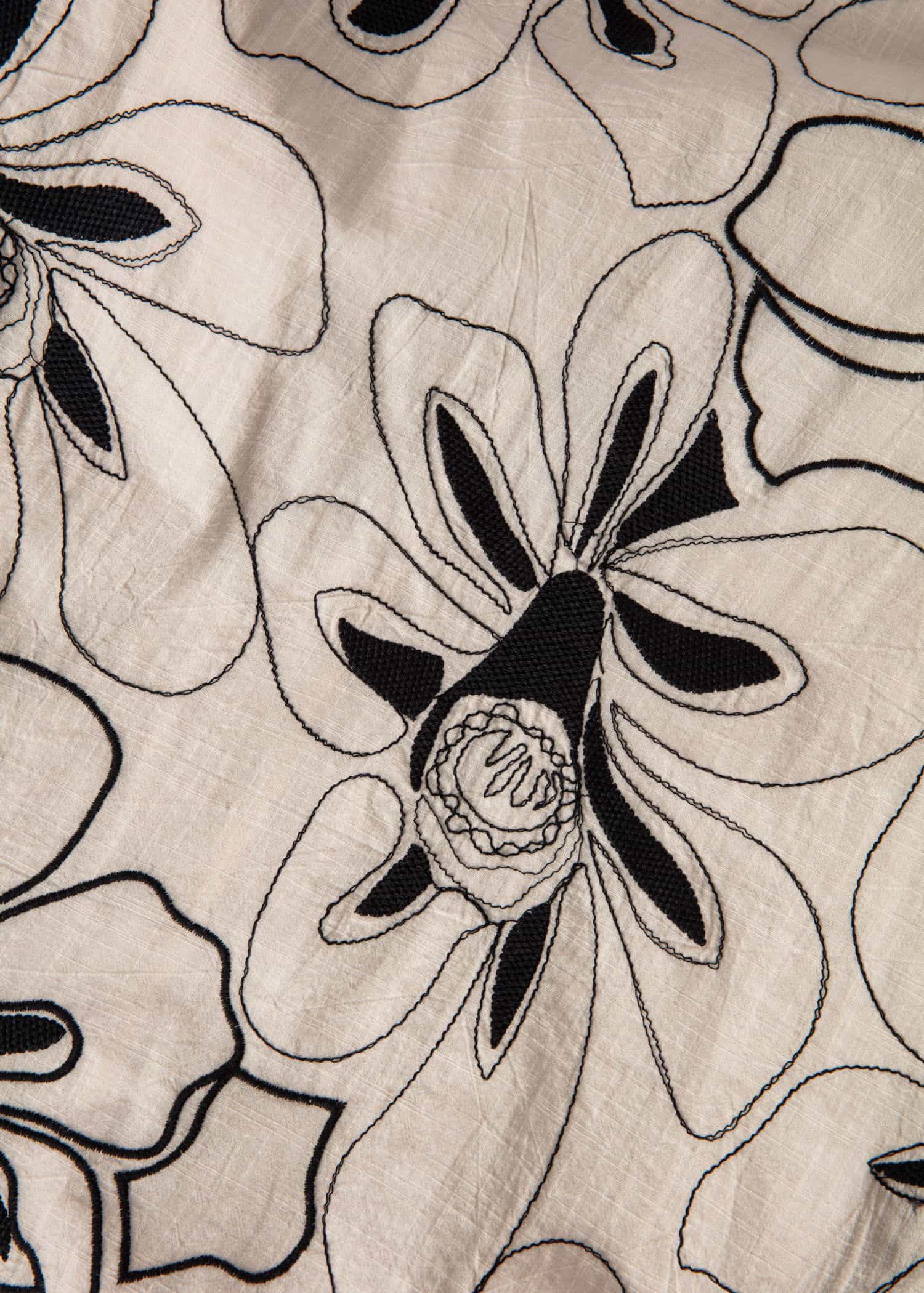 BODE Broderad lång kaftan - Beige 7 - Indiska