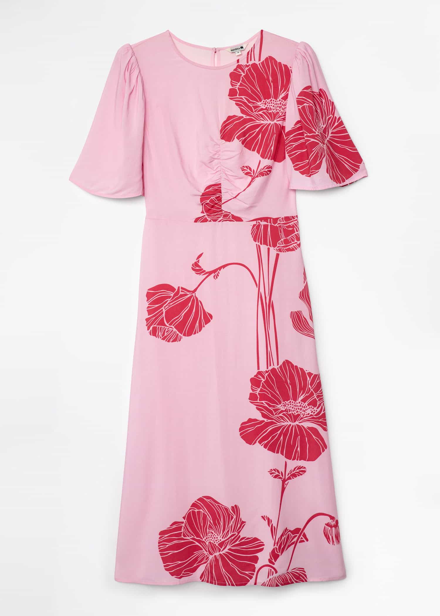 ELLA Lång blommig klänning - Rosa 6 - Indiska