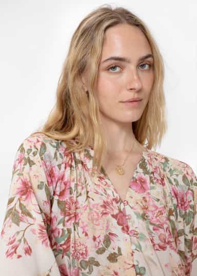 CORALIE Kuviollinen, pitkähihainen pusero - Punainen 2 - Indiska