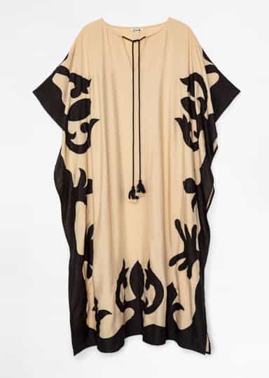 GARBO Pitkä kuviollinen kaftaani - Beige 6 - Indiska