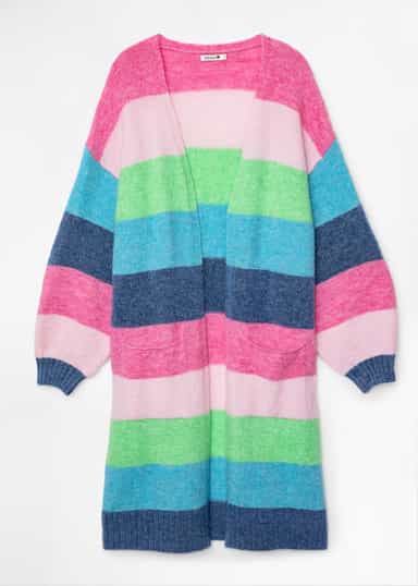 VANESSA Färgglad lång cardigan - Multi 5 - Indiska