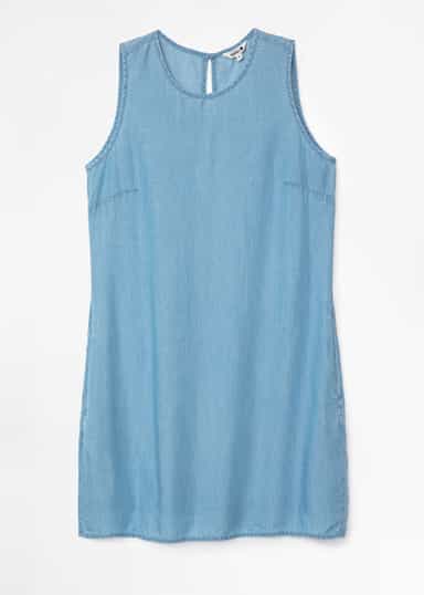 KAMRYN Blå tunika i tencel  - Blå 1 - Indiska
