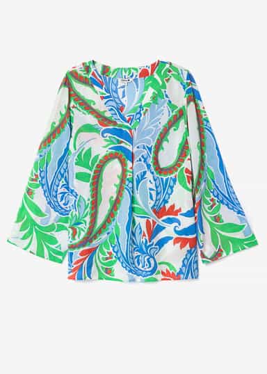 ROBYN Paisley-mønstret bluse - Multi 1 - Indiska