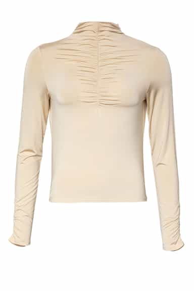 Nessa Tröja med lyster och hög hals - Beige 1 - Indiska