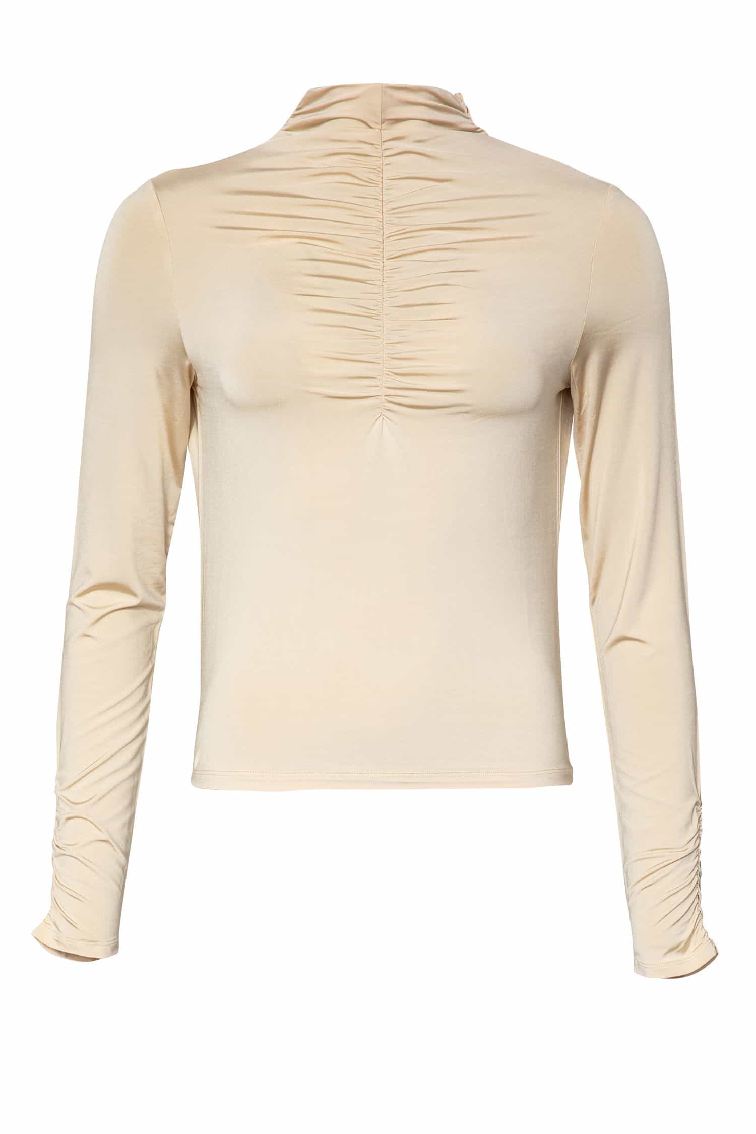 Nessa Tröja med lyster och hög hals - Beige 1 - Indiska