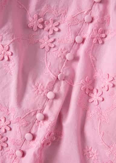 LIMA Rosa broderad bomullsblus - Rosa 6 - Indiska