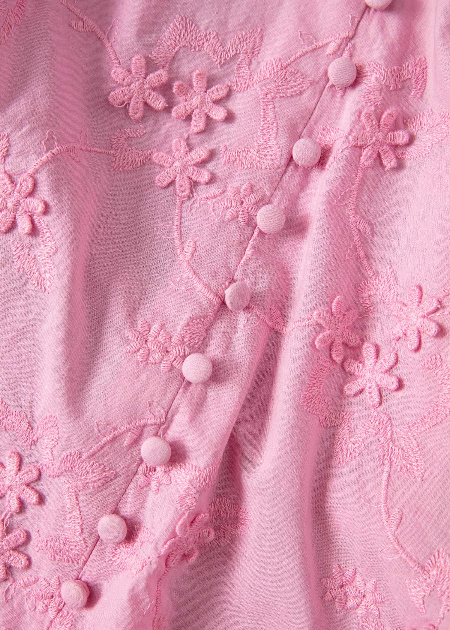 LIMA Rosa broderad bomullsblus - Rosa 6 - Indiska