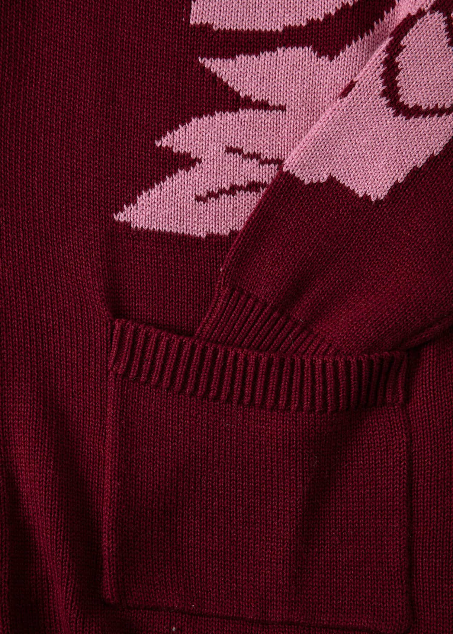Flower Blomstret cardigan - Rød 6 - Indiska