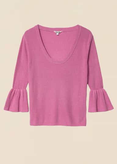 Eira Ribbestrikket genser - Rosa 1 - Indiska