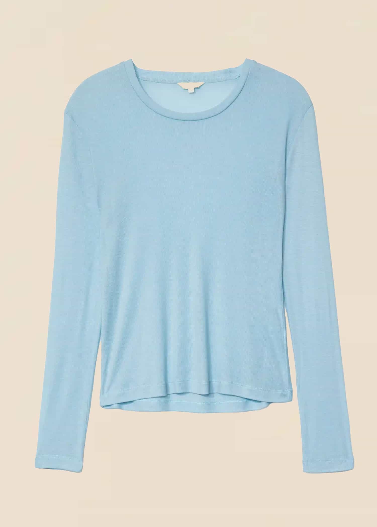 ELLEN Drapert langermet tencel-topp - Blå 1 - Indiska