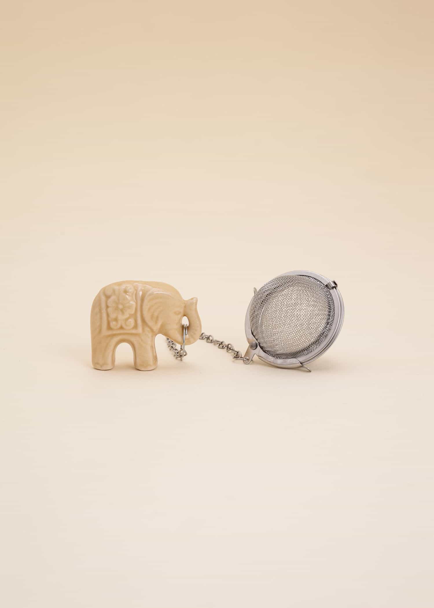 ELEPHANT Tesil med elefant - Beige 1 - Indiska