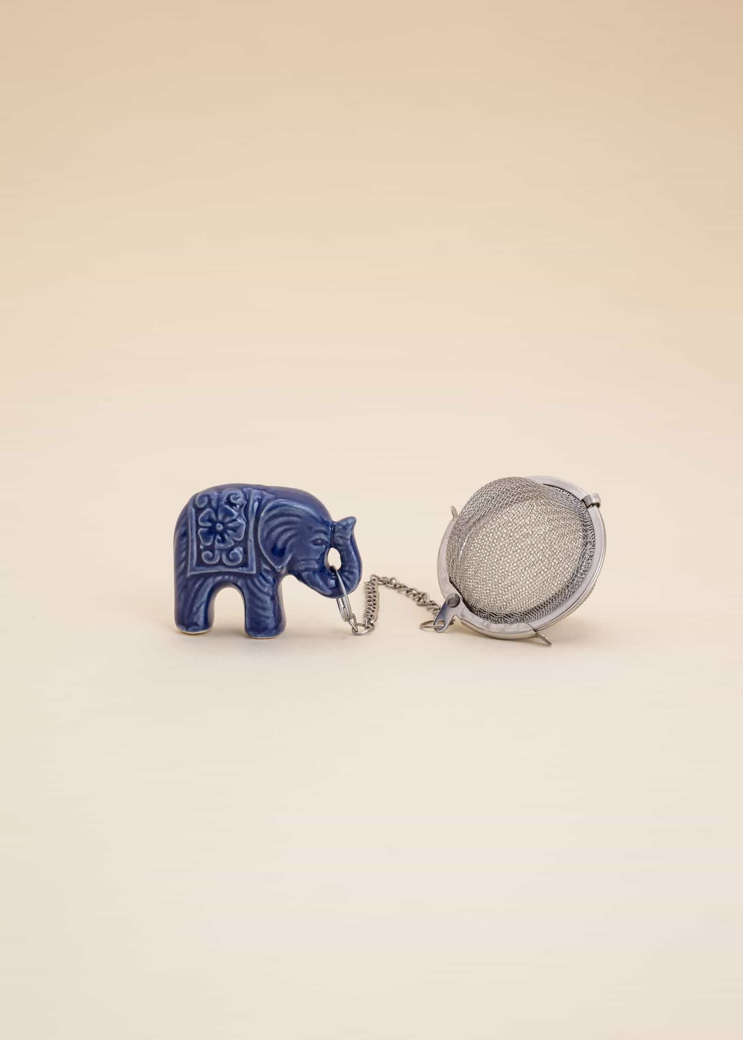 ELEPHANT Tesil med elefant - Blå 1 - Indiska
