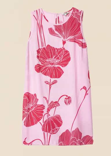 KAMRYN Rosa blommig tunika - Rosa 1 - Indiska