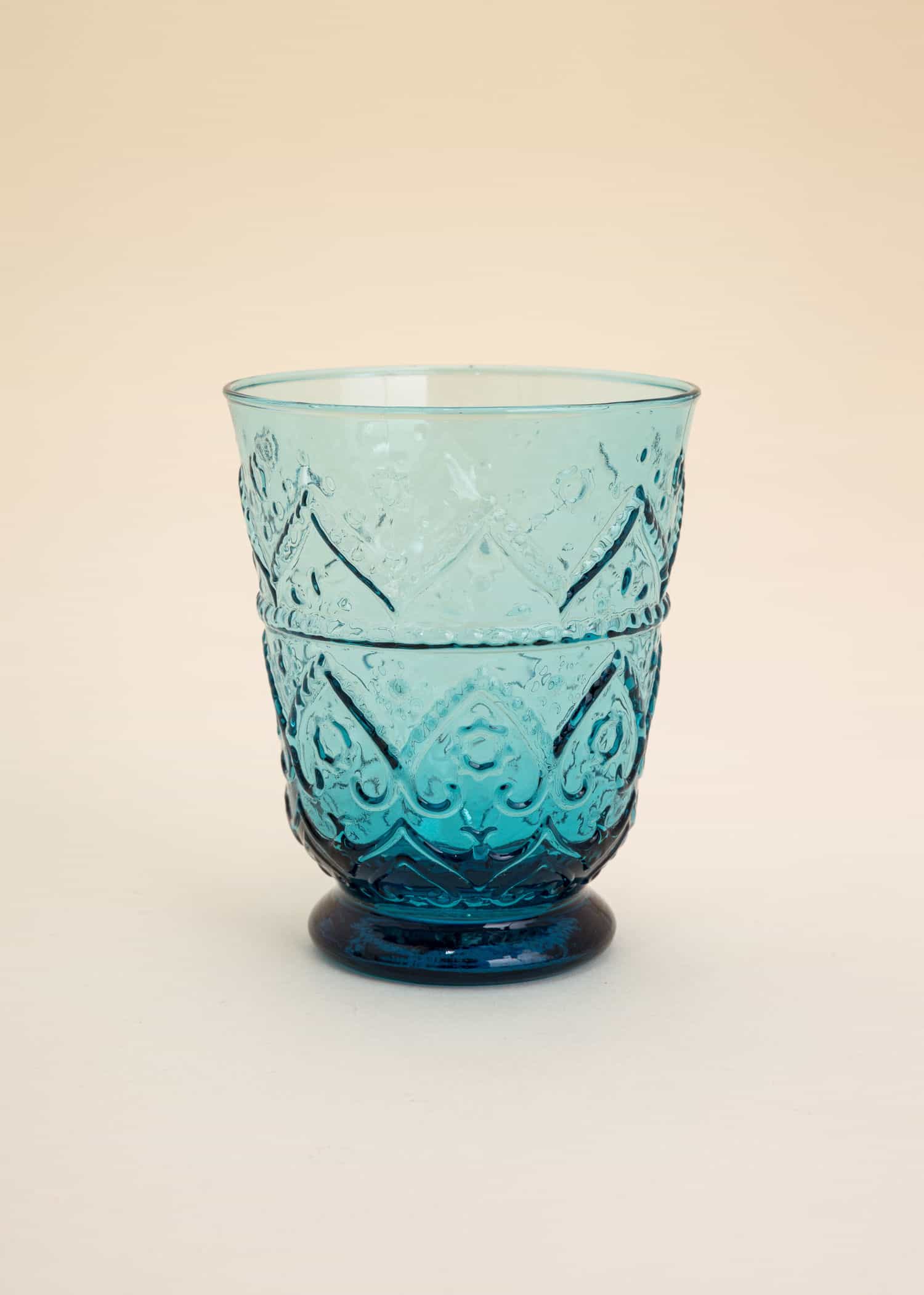 BOMBAY Handblåst dricksglas - Blå 1 - Indiska