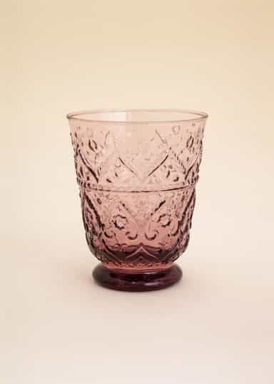 BOMBAY Handblåst dricksglas - Lila 1 - Indiska