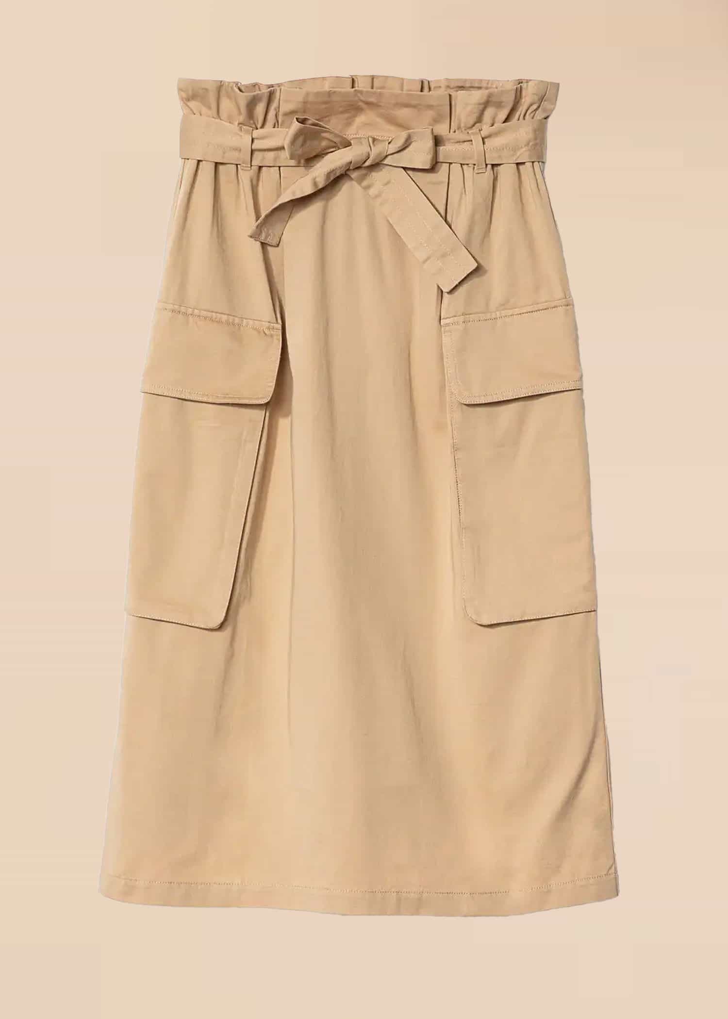 BESSIE Beige puuvillainen cargohame - Beige 1 - Indiska