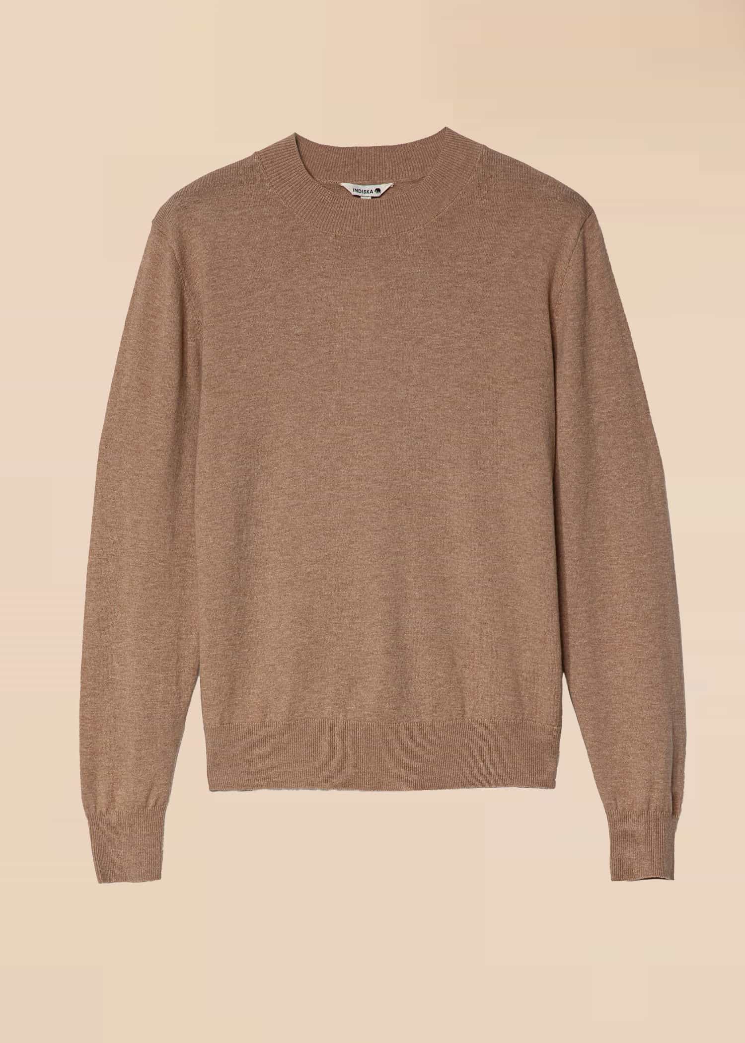 MI1U Strikket genser i ull og bomull - Beige NO - Indiska