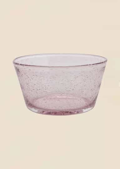 ANVI Glasskål med bubblor - Rosa 1 - Indiska