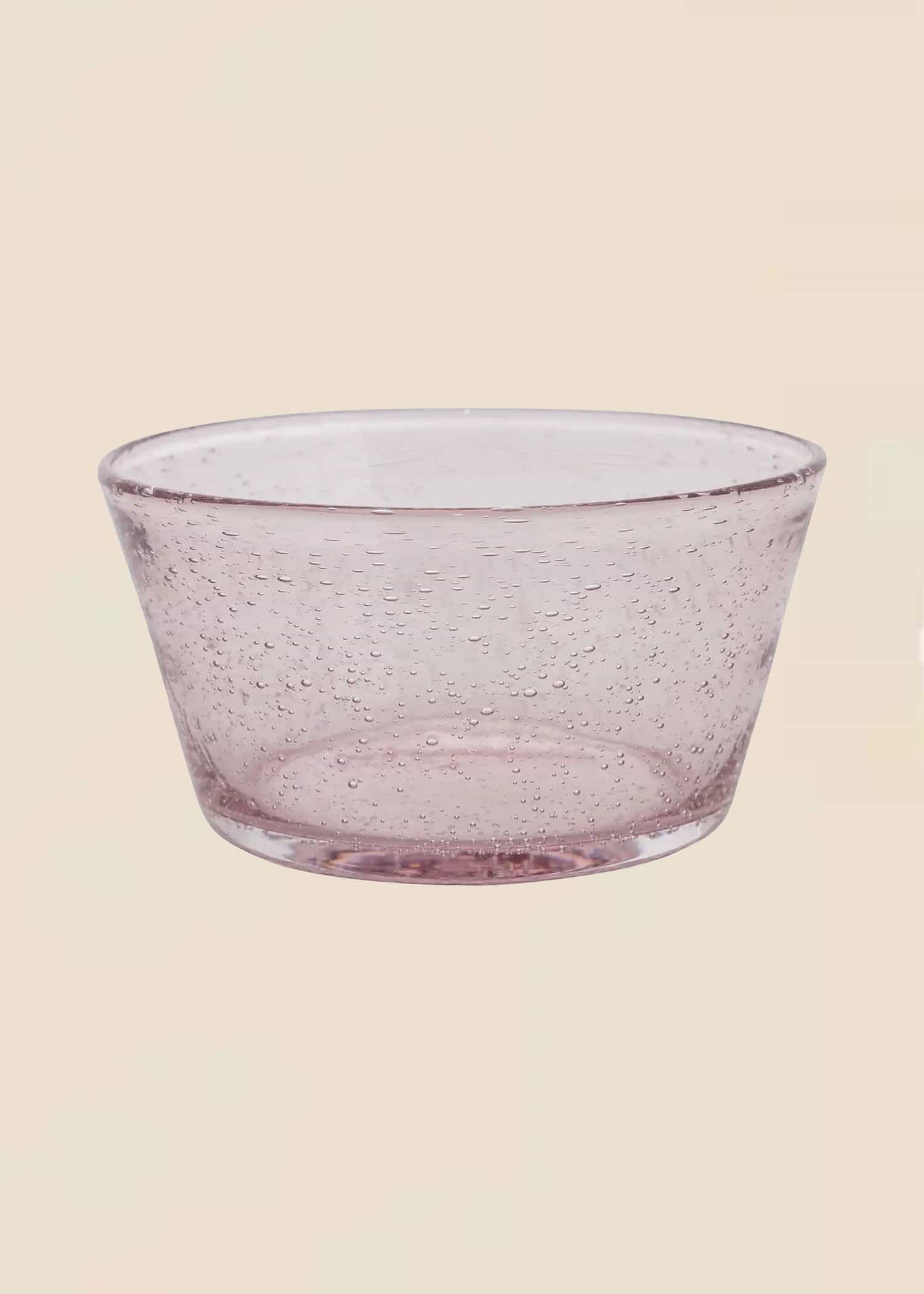 ANVI Glasskål med bubblor - Rosa 1 - Indiska