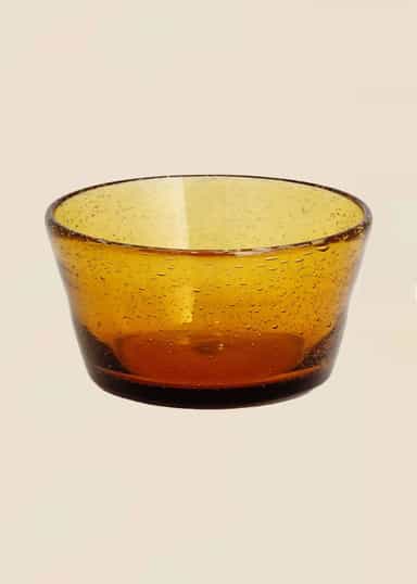 ANVI Glasskål med bubblor - Brun 1 - Indiska