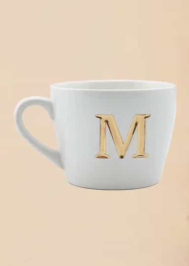 MO1 Mugg med bokstav - M NO - Indiska