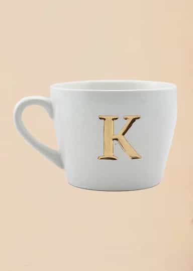 MO1 Mugg med bokstav - K NO - Indiska