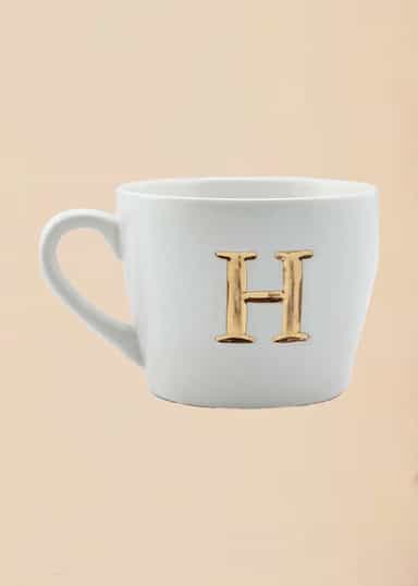 MO1 Mugg med bokstav - H NO - Indiska