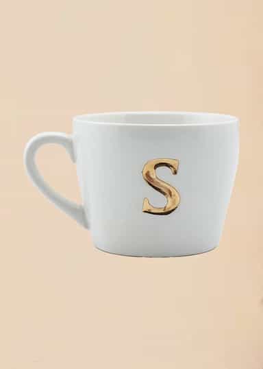MO1 Mugg med bokstav - S NO - Indiska