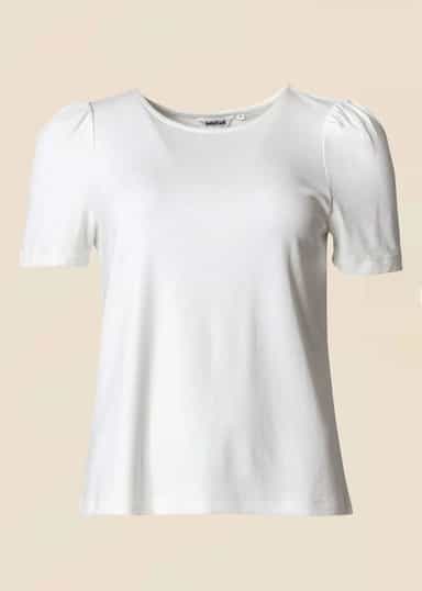 GWEN Vit t-shirt med puffärm - Vit 1 - Indiska