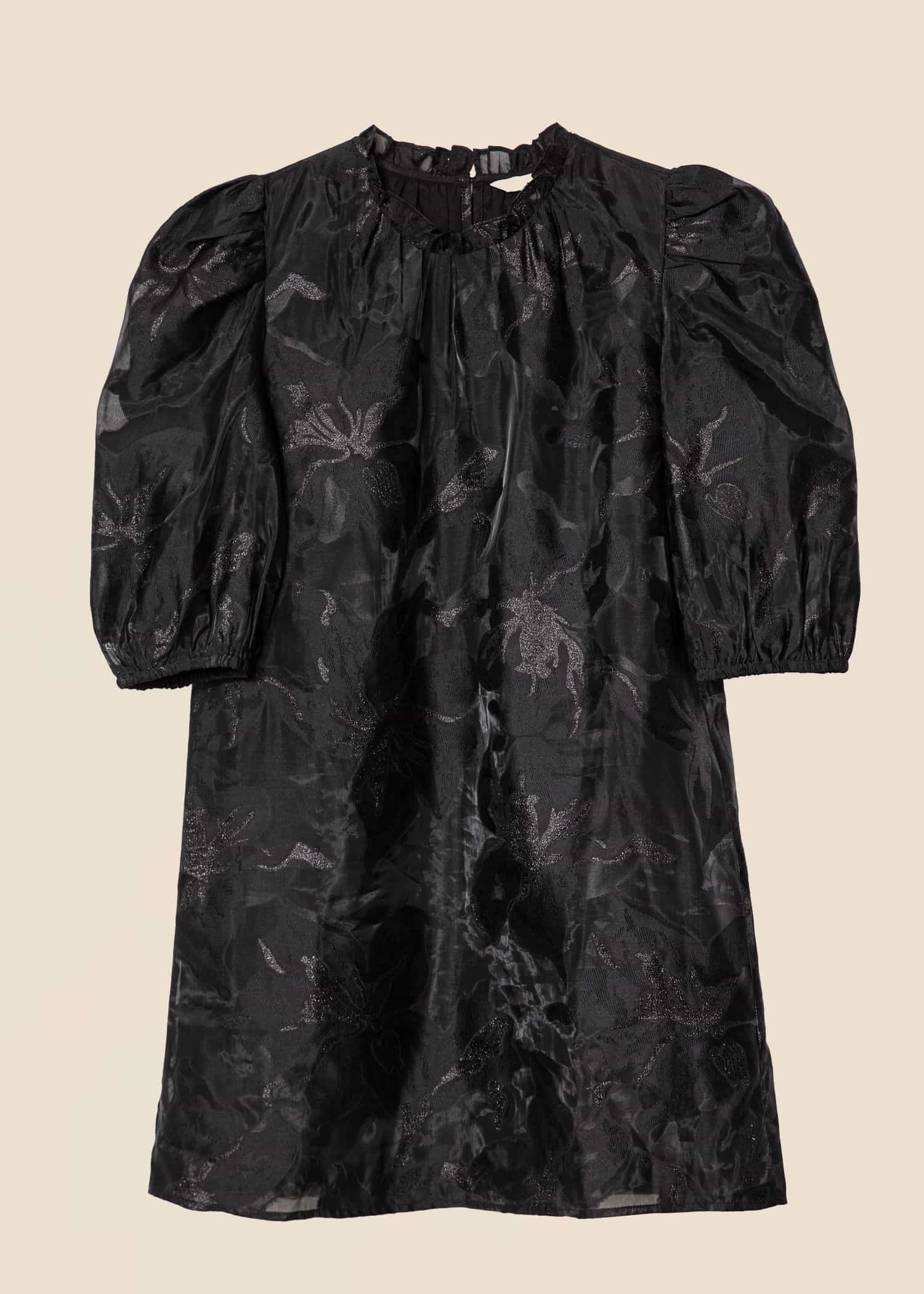 ZIZI Svart jacquard-kjole - Svart 2 - Indiska