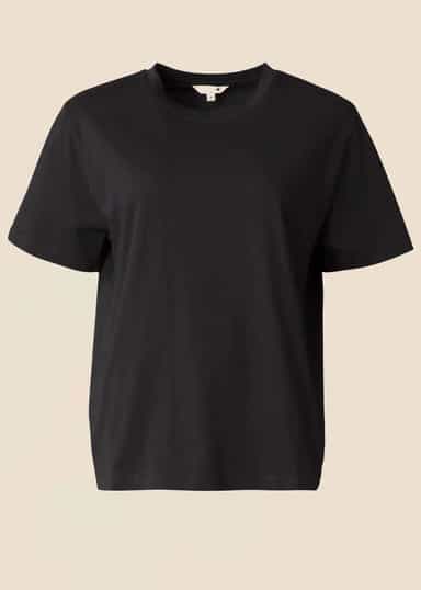 Heather Svart t-shirt i bomull - Svart 1 - Indiska