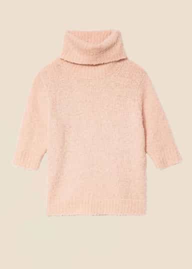 OLIVIA Rosa strikket topp med krage - Rosa 1 - Indiska