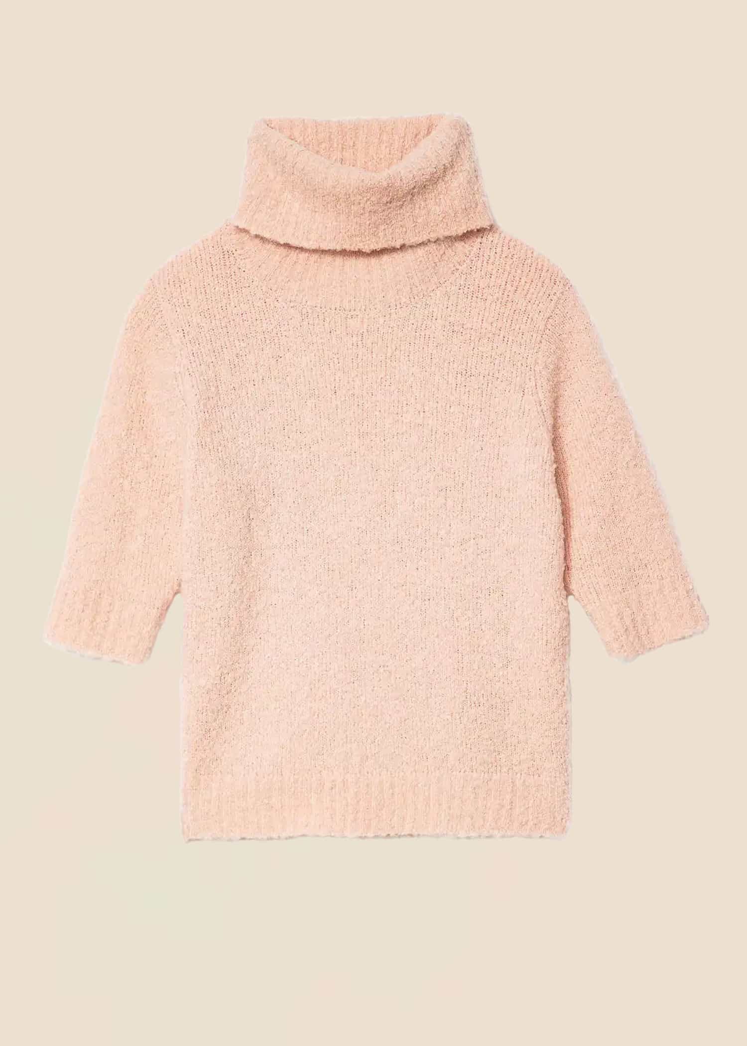 OLIVIA Rosa strikket topp med krage - Rosa 1 - Indiska