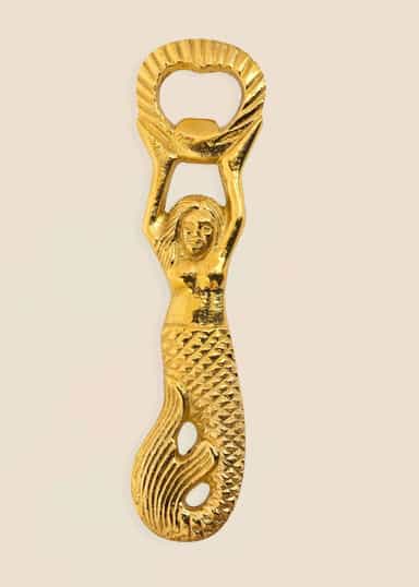 MERMAID Käsin taottu pullonavaaja - Kulta 1 - Indiska